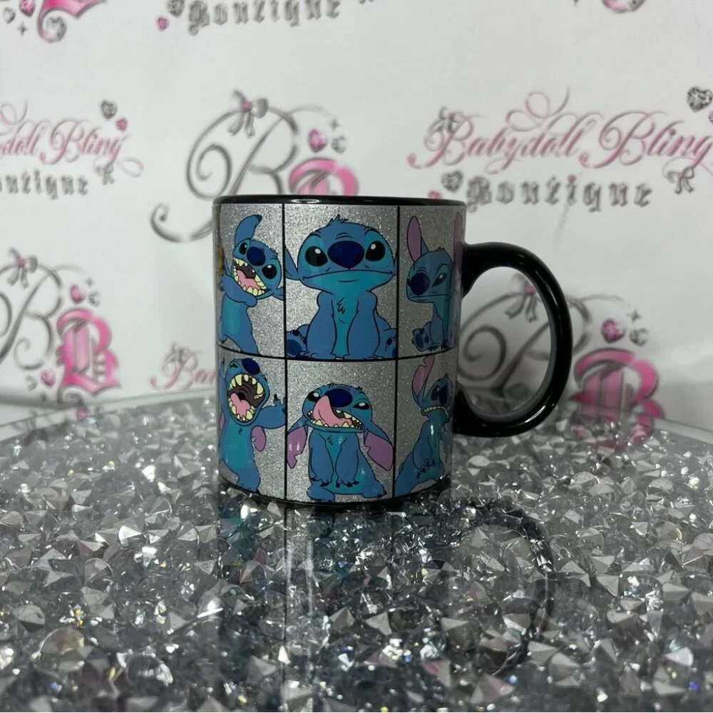 Disney mug cup drinkware drink Stitch Character Mug with Glitter Accents